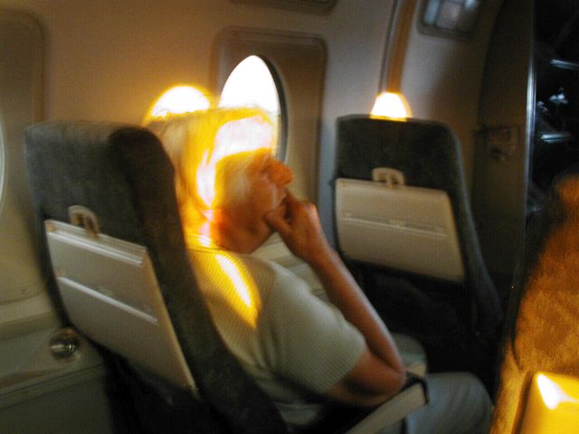 Woman on Plane