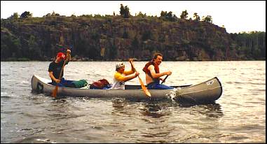 Canoers on Crow Duck Lake