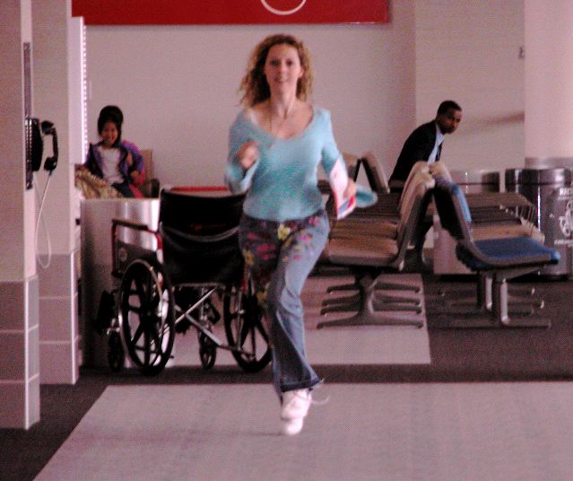 Marilyn Running Through the Airport