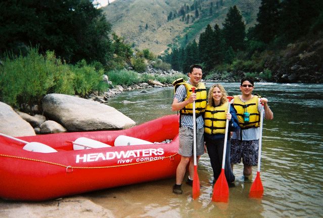 Posing by the Raft